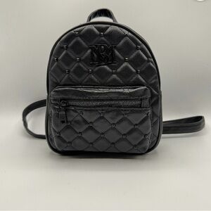 Badgley Mischka Black Quilted Backpack